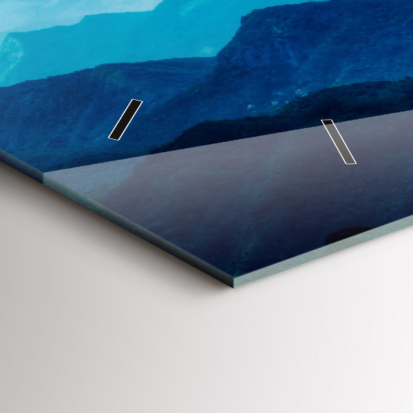 Zegar ścienny poziomy Akwarela góry