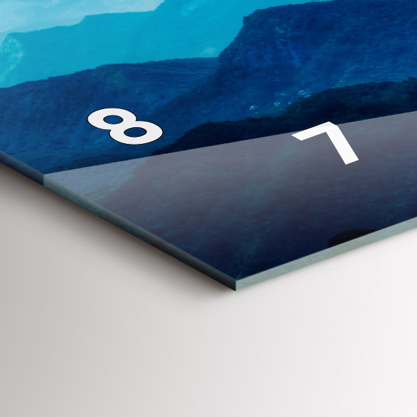 Zegar ścienny poziomy Akwarela góry