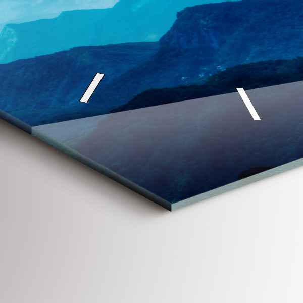 Zegar ścienny poziomy Akwarela góry