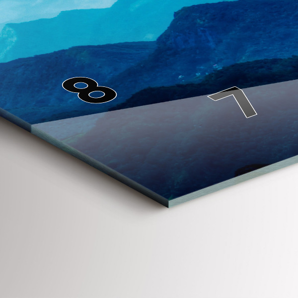 Zegar ścienny poziomy Akwarela góry