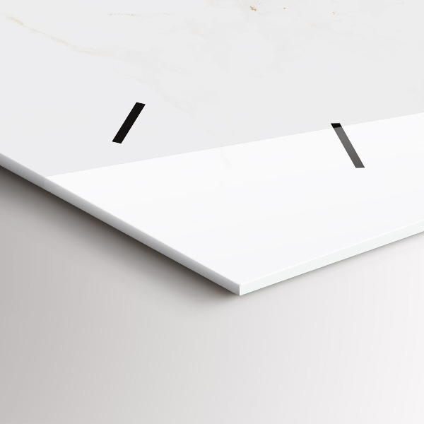 Zegar szklany poziomy Elegancki marmur