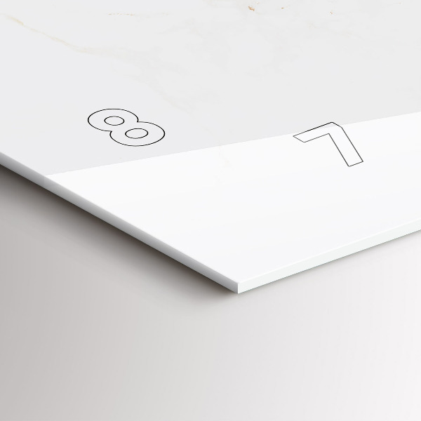 Zegar szklany poziomy Elegancki marmur