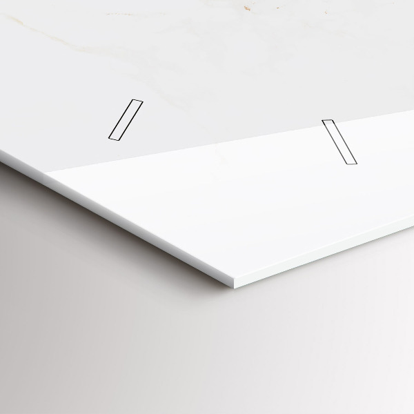 Zegar szklany poziomy Elegancki marmur