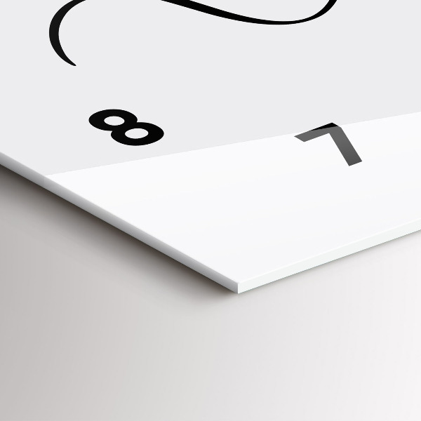 Zegar szklany poziomy Napis Memories