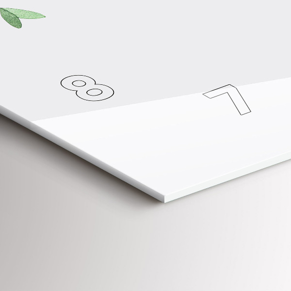 Zegar szklany poziomy Liście roślin