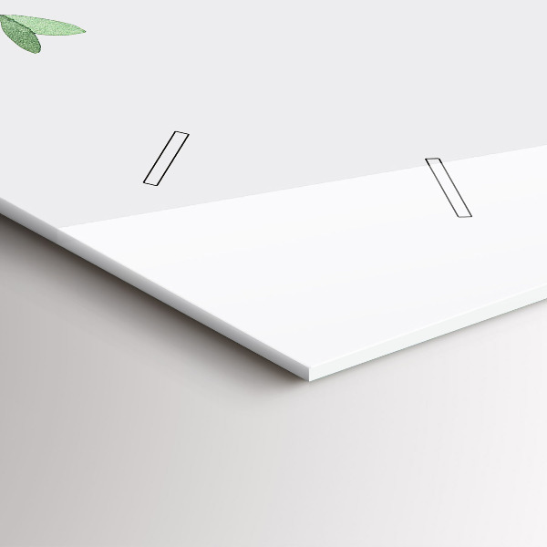 Zegar szklany poziomy Liście roślin