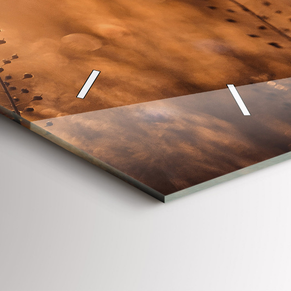 Zegar szklany poziomy Pole wschód słońca