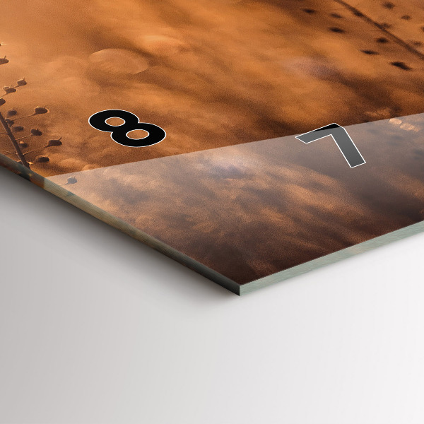 Zegar szklany poziomy Pole wschód słońca