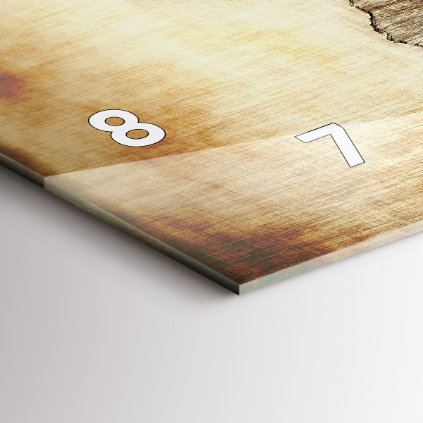 Zegar ścienny poziomy Stara mapa świata