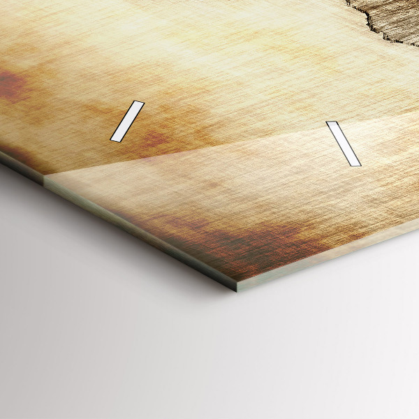 Zegar ścienny poziomy Stara mapa świata