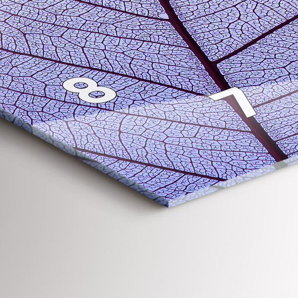 Zegar szklany poziomy Liście natura