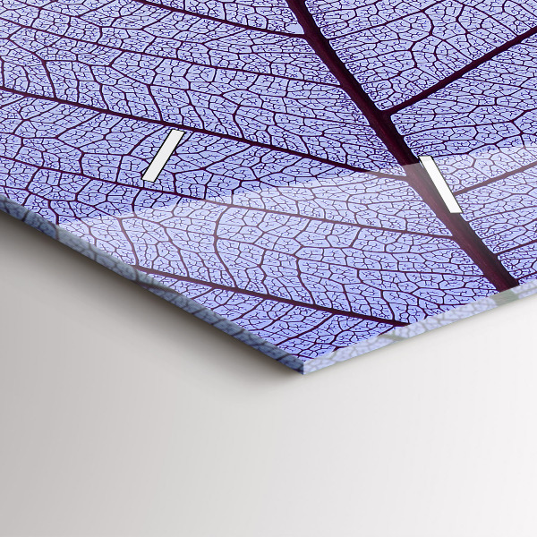 Zegar szklany poziomy Liście natura