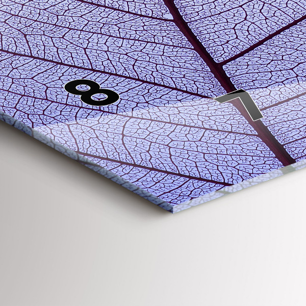 Zegar szklany poziomy Liście natura