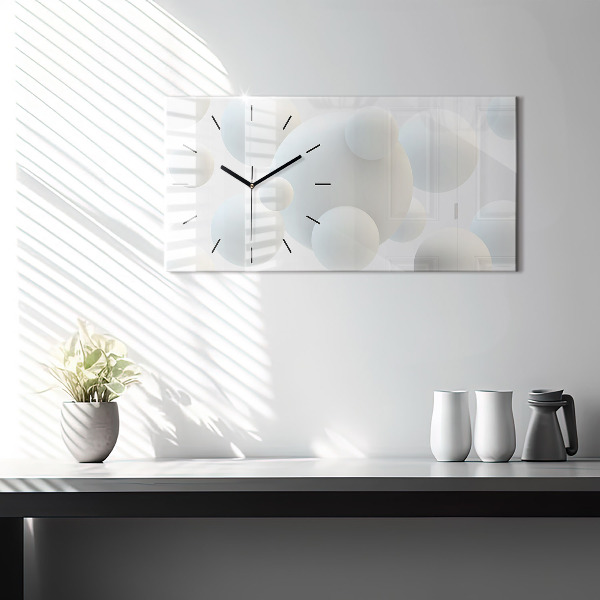 Zegar szklany poziomy Piłki abstrakcja