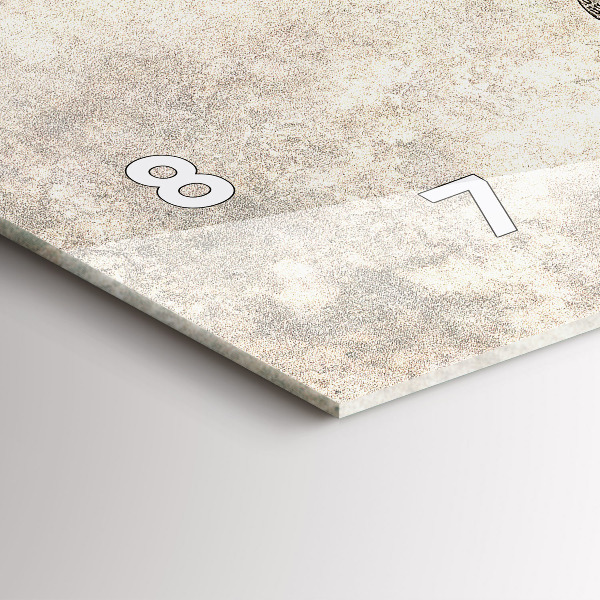 Zegar szklany poziomy Mapa świata gazeta