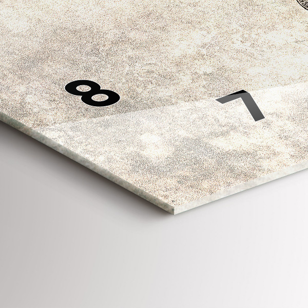 Zegar szklany poziomy Mapa świata gazeta