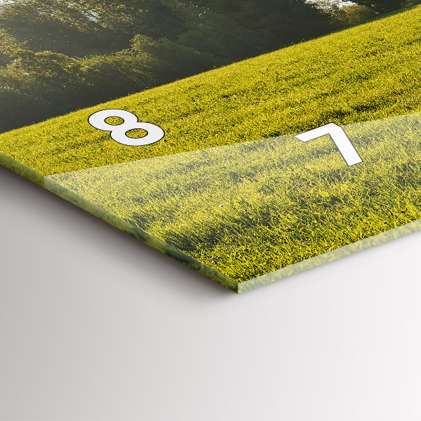 Zegar szklany poziomy Góry i pole