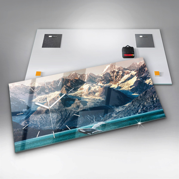 Zegar szklany poziomy Wieloryb woda