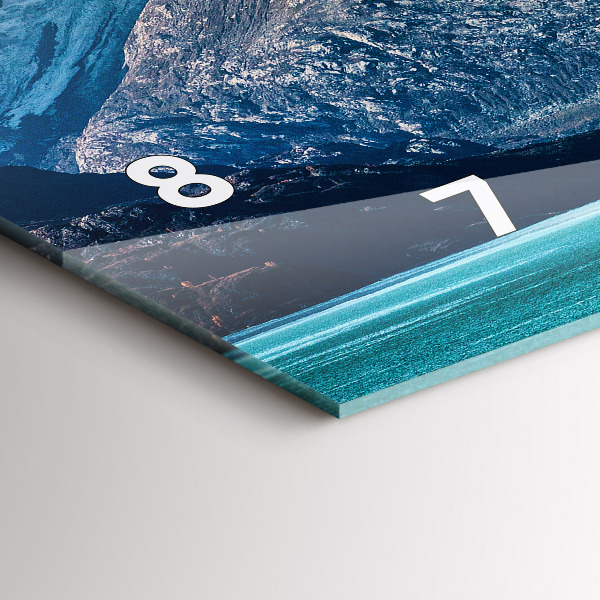 Zegar szklany poziomy Wieloryb woda