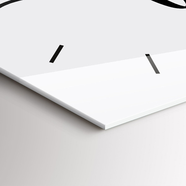 Zegar szklany poziomy Napis rodzina