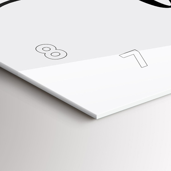 Zegar szklany poziomy Napis rodzina