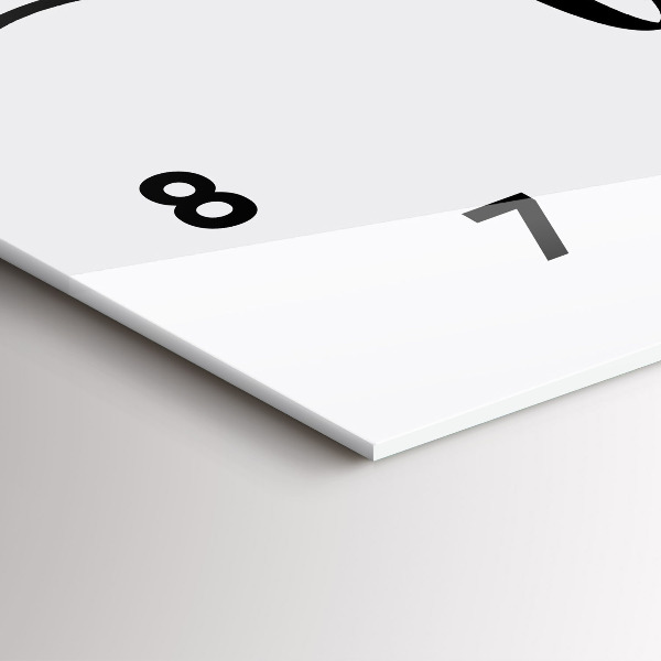 Zegar szklany poziomy Napis rodzina