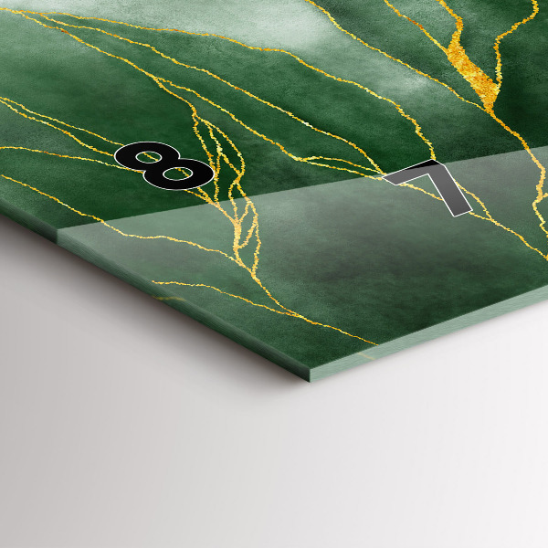 Zegar szklany poziomy Abstrakcja liście