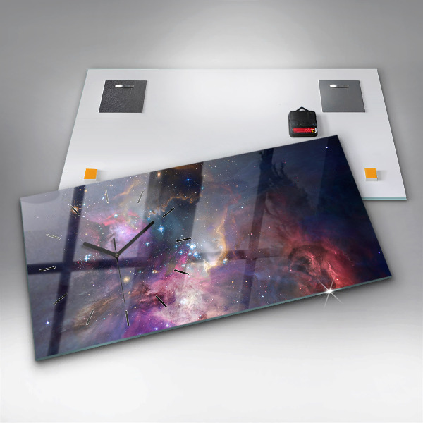 Zegar szklany poziomy Galaktyka świat