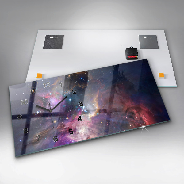 Zegar szklany poziomy Galaktyka świat