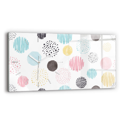 Zegar szklany poziomy Geometryczny wzór