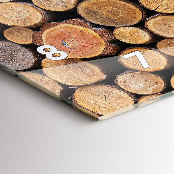 Zegar szklany poziomy Słoje drzew