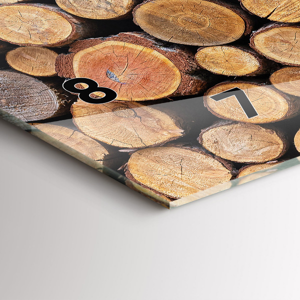 Zegar szklany poziomy Słoje drzew