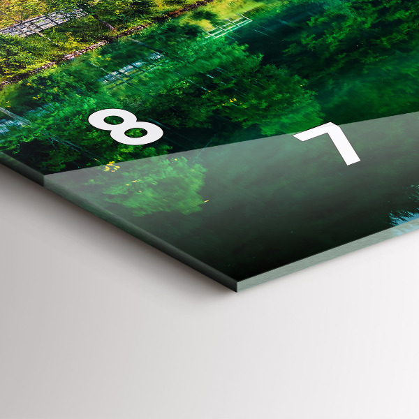 Zegar szklany poziomy Krajobraz jeziora