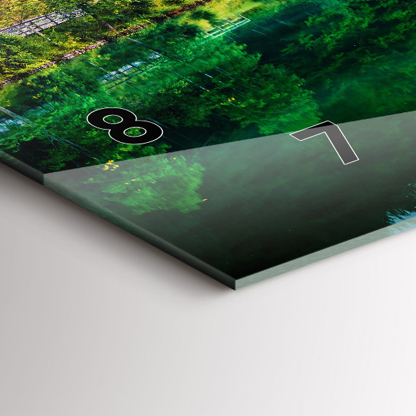 Zegar szklany poziomy Krajobraz jeziora