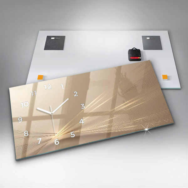 Zegar szklany poziomy Abstrakcyjne światło