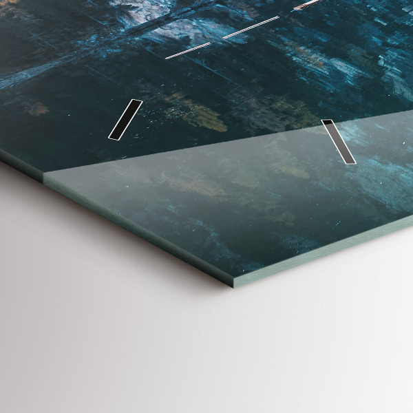 Zegar szklany poziomy Łódki na jeziorze