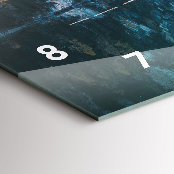 Zegar szklany poziomy Łódki na jeziorze