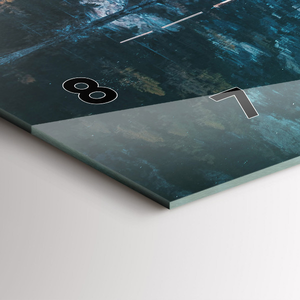 Zegar szklany poziomy Łódki na jeziorze