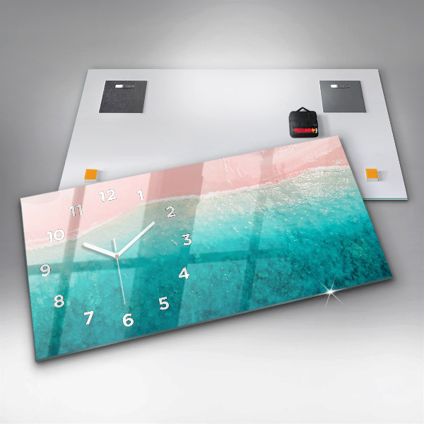 Zegar szklany poziomy Plaża morze piasek