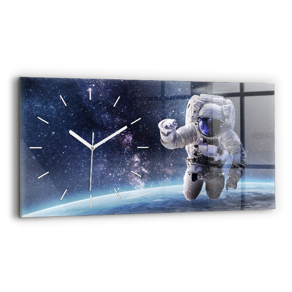 Zegar szklany poziomy Astronauta