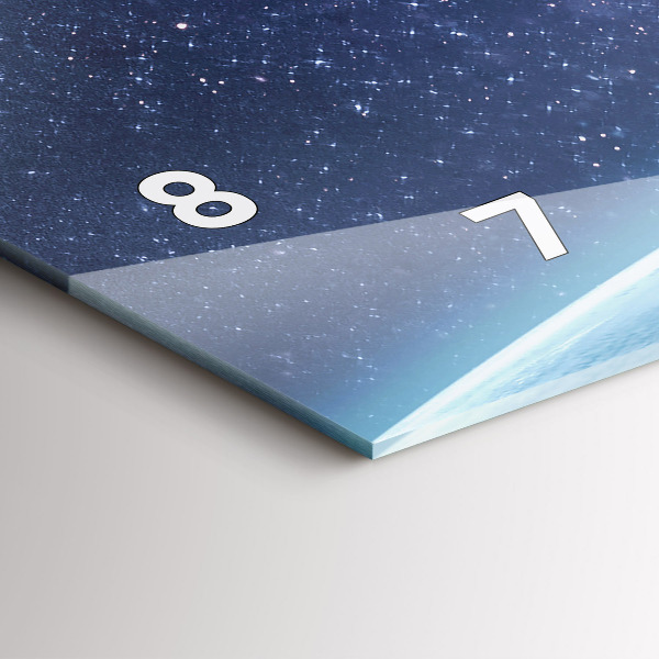 Zegar szklany poziomy Astronauta