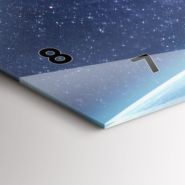 Zegar szklany poziomy Astronauta