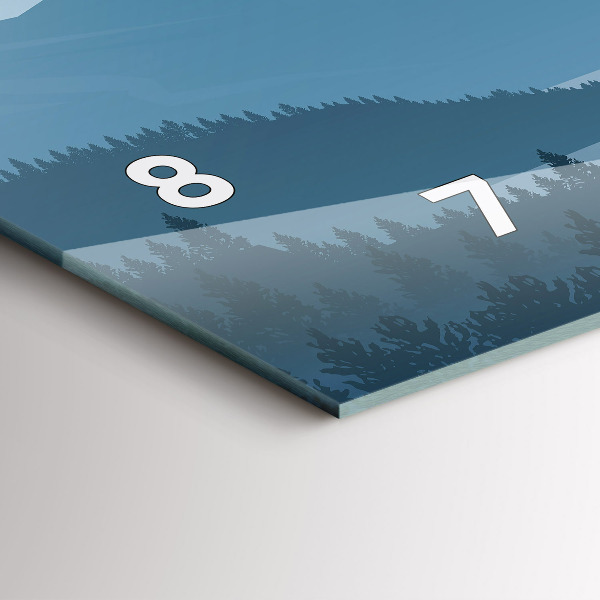 Zegar szklany poziomy Górski Krajobraz