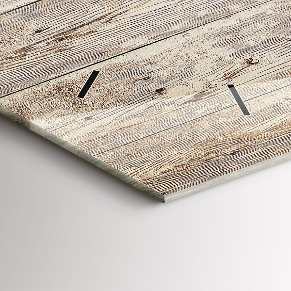 Zegar szklany poziomy Drewniane panele