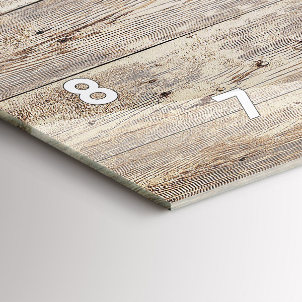 Zegar szklany poziomy Drewniane panele