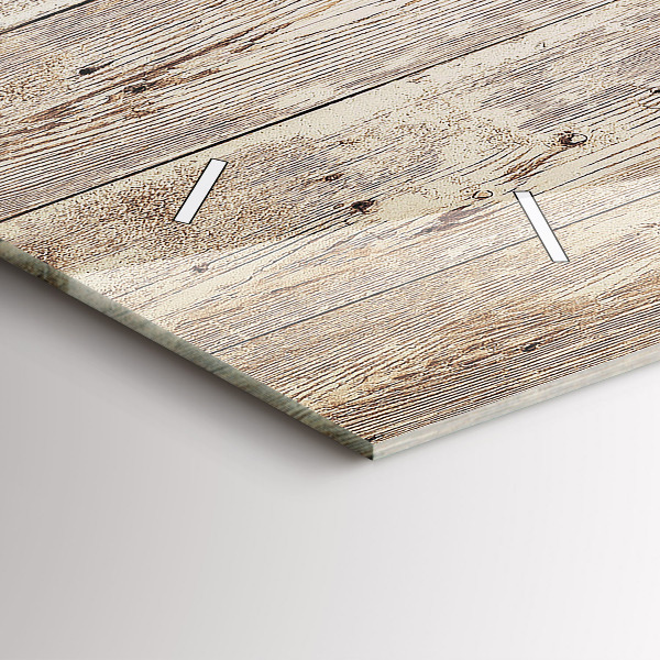 Zegar szklany poziomy Drewniane panele