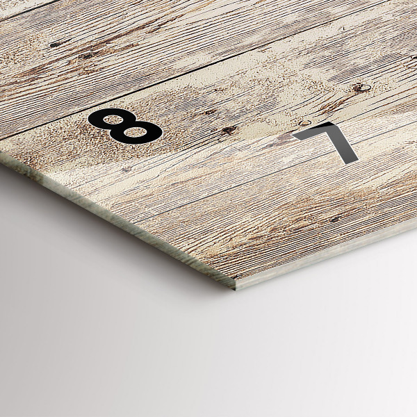 Zegar szklany poziomy Drewniane panele