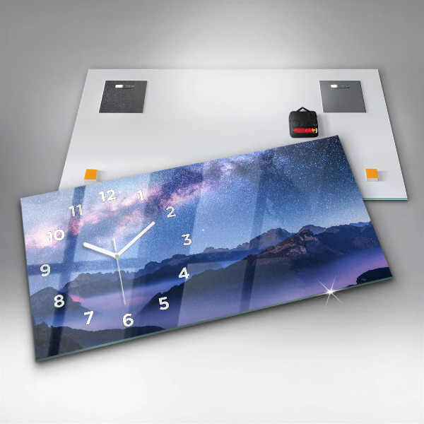 Zegar szklany poziomy Droga Mleczna