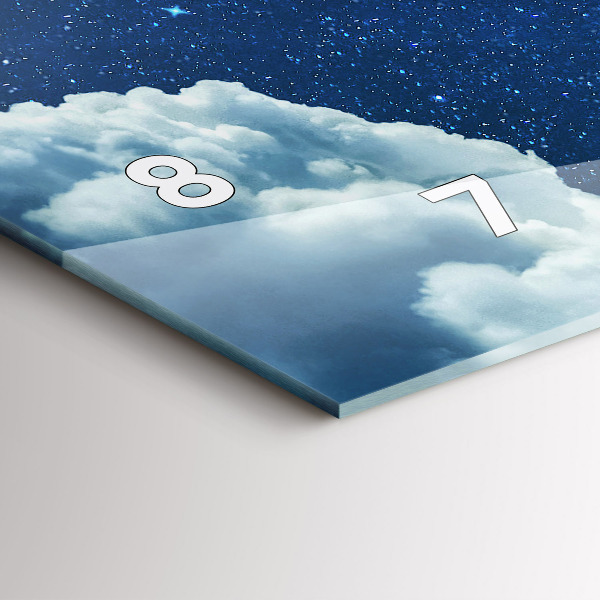 Zegar szklany poziomy Nocne niebo