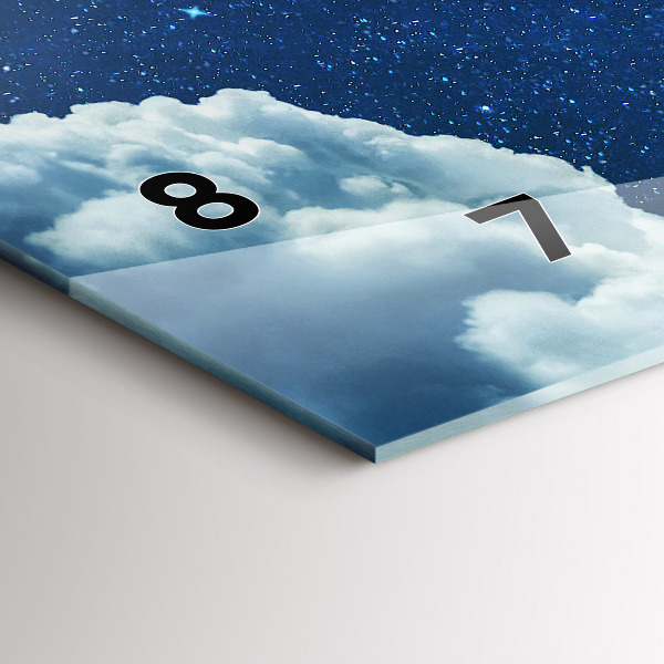 Zegar szklany poziomy Nocne niebo